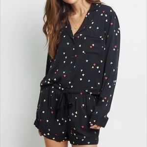 Rails NWT XS PJ set in black w/ multi color ❤️💙💛